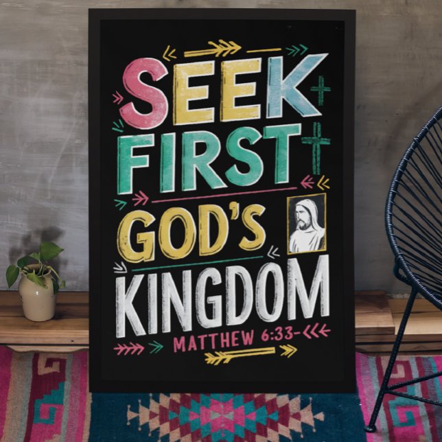 Radiant Pursuit of God: Seek First Gods Kingdom Poster (Creator Uploaded)