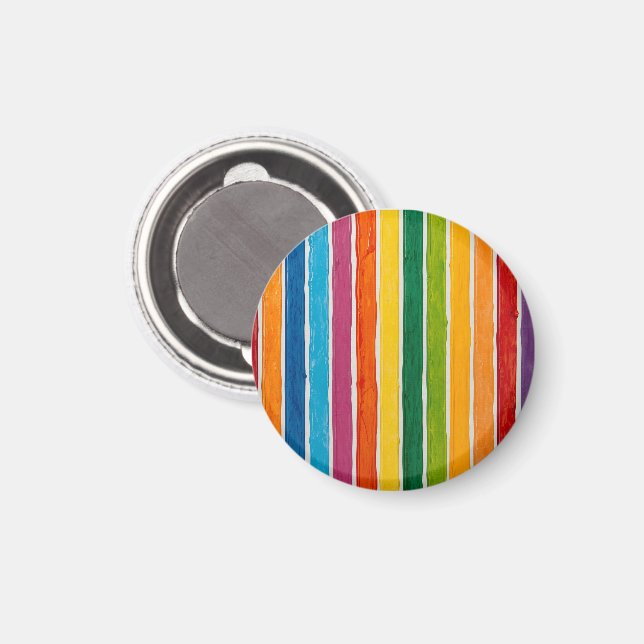 Radiant Rainbow Stripes  Magnet (Front/Back)