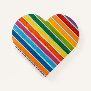 Radiant Rainbow Stripes Notebook