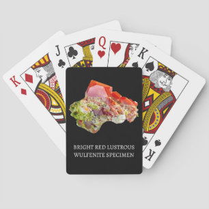 Radiant Red Crystal Wulfenite Energy Flow Mineral Playing Cards