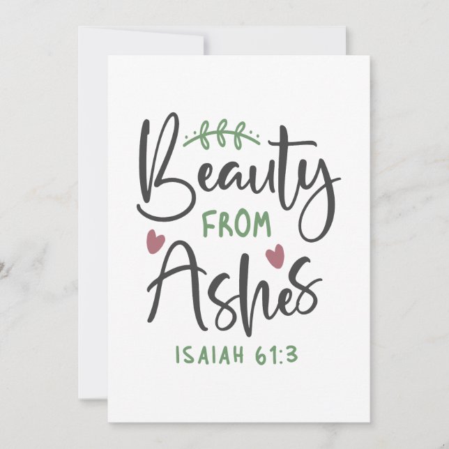 Radiant Redemption - Isaiah 61:3 Christian Design Thank You Card (Front)
