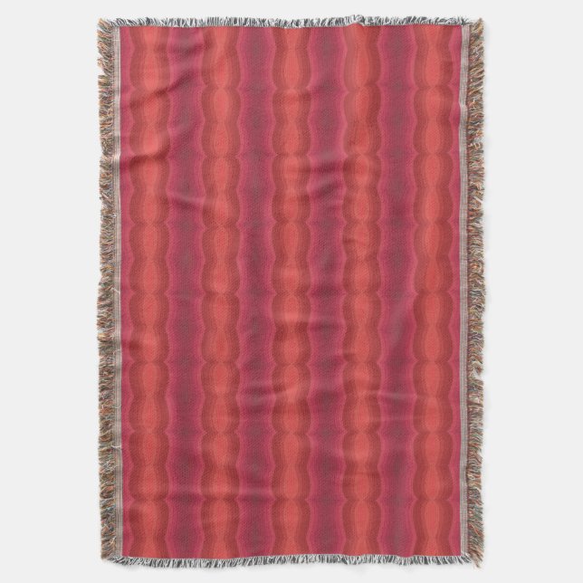 Radiant Reds Carnival Funhouse Distorted Mirror  Throw Blanket (Front Vertical)