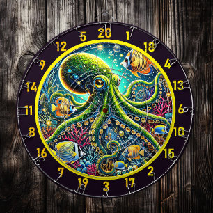 Radiant Reefs Octopus Dartboard
