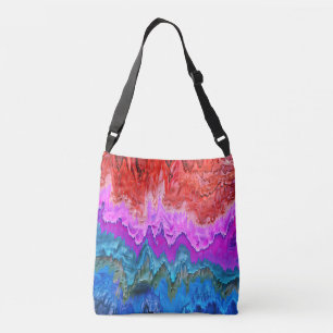 "Radiant Reflection" Colourful Abstract Art  Crossbody Bag