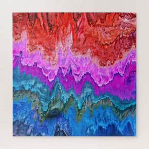 "Radiant Reflection" Colourful Abstract Art Jigsaw Puzzle