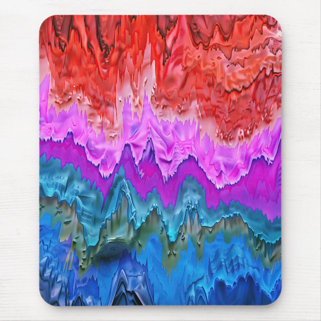 "Radiant Reflection" Colourful Abstract Art  Mouse Mat (Front)