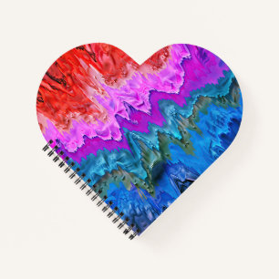 "Radiant Reflection" Colourful Abstract Art  Notebook