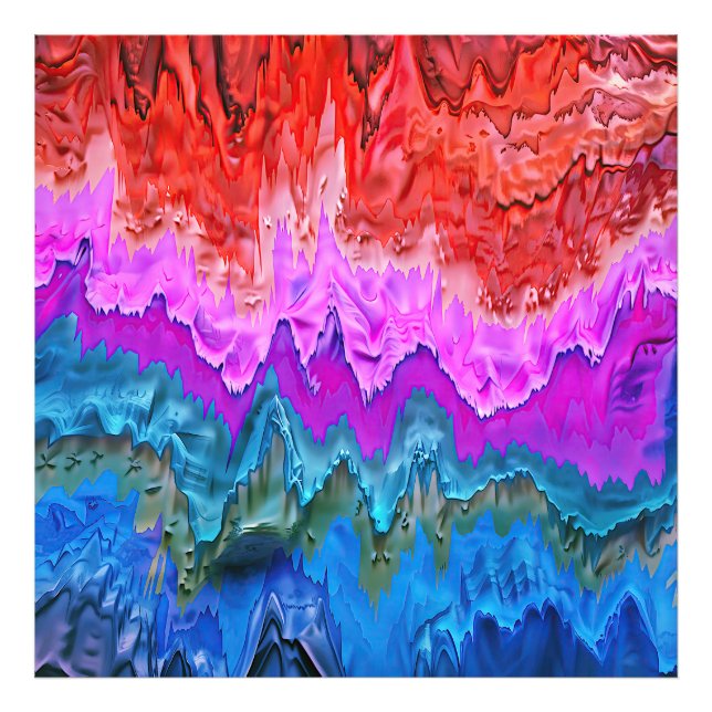 "Radiant Reflection" Colourful Abstract Art  Photo Print (Front)