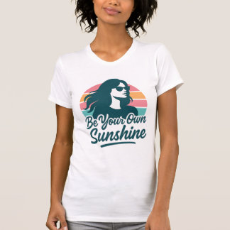 Radiant Retro Sunset – Inspiring “Shine Bright” Mo T-Shirt