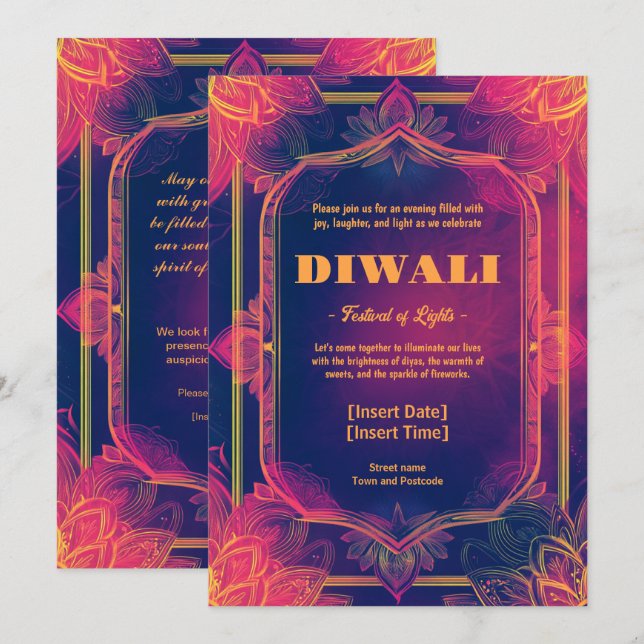 Radiant Reverie  Invitation (Front/Back)