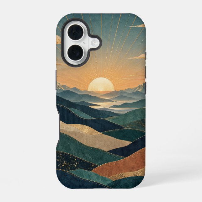 Radiant Ridges iPhone 16 Case (Back)
