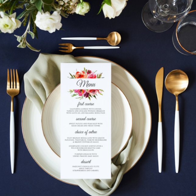 Radiant Romance Floral Wedding Menu (Creator Uploaded)