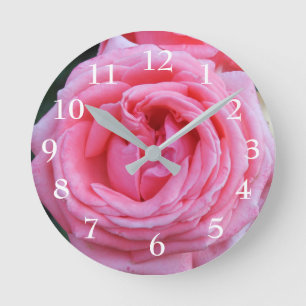 Radiant Rose Round Clock