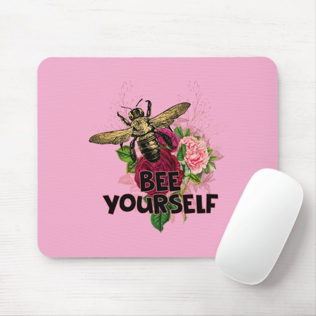 Radiant Rose & the Gentle Bee, Bee Yourself Mouse Mat (With Mouse)