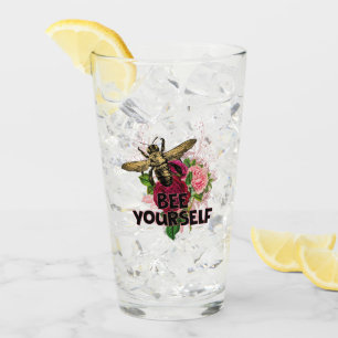 Radiant Rose & the Gentle Bee, Bee Yourself Postca Glass
