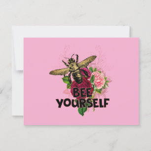 Radiant Rose & the Gentle Bee, Bee Yourself Postca Postcard