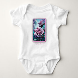 Radiant Roses: Perfectly Pink and Purple Petals Baby Bodysuit