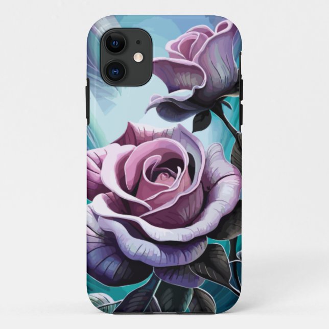 Radiant Roses: Perfectly Pink and Purple Petals Case-Mate iPhone Case (Back)
