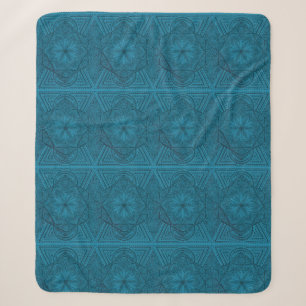 Radiant Sacred Geometry Mandala Sherpa Blanket