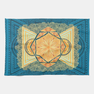 Radiant Sacred Geometry Mandala Tea Towel