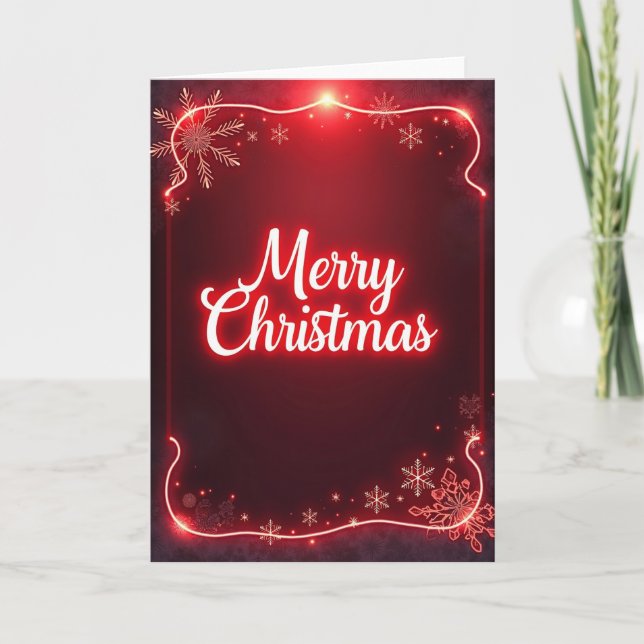 Radiant Script Christmas Card (Front)