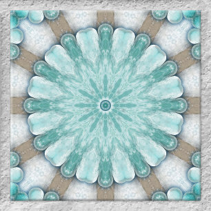Radiant Sea Geometric Design Bathroom Tile