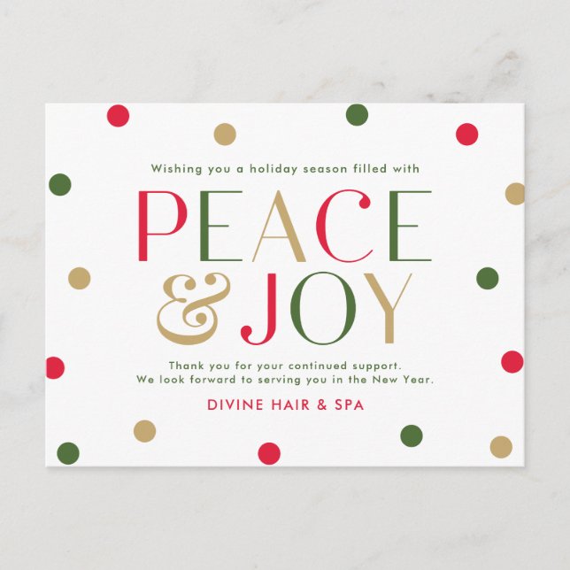 Radiant Season Business Holiday Card Postcard (Front)