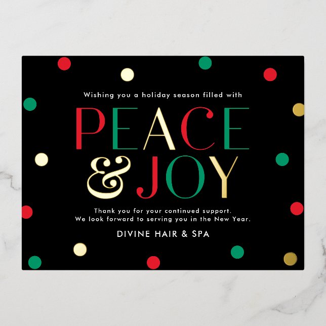 Radiant Season FOIL Business Holiday Postcard (Front)