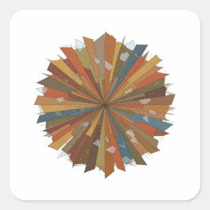Radiant Silver Abstract Sticker Print