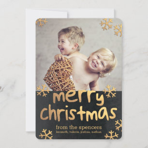 Radiant Snowflakes Christmas Holiday Photo Cards