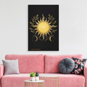 Radiant Solar Geometry Modern Gallery Canvas Wrap Print