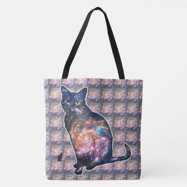 Radiant Space In Cat Tote Bag (Front)