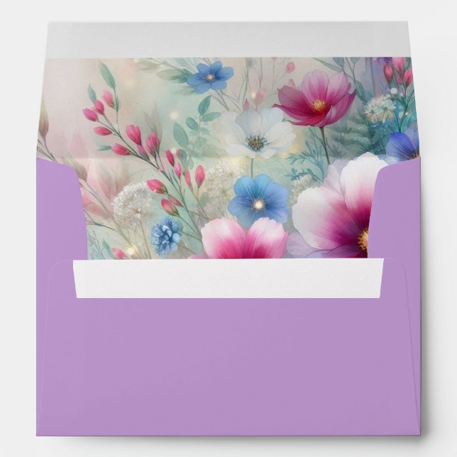 Radiant Sparkling Spring Blooms Envelope (Back (Bottom))