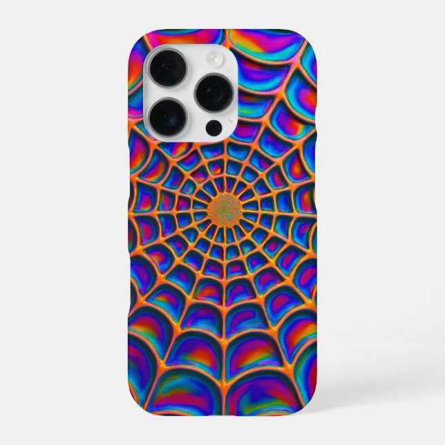 Radiant Spiral Web Abstract iPhone Case (Back)