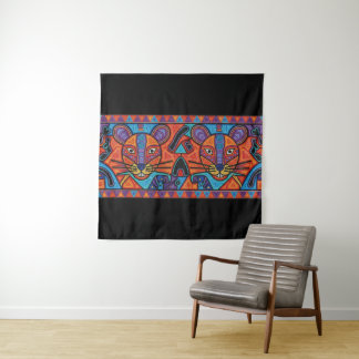 Radiant Spirit Animal Geometric Wall Tapestry