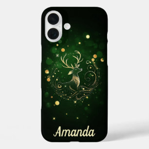 Radiant Stag in Gold iPhone 16 Plus Case
