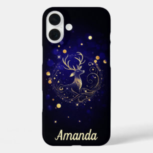 Radiant Stag in Gold iPhone 16 Plus Case