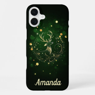 Radiant Stag in Gold iPhone 16 Plus Case