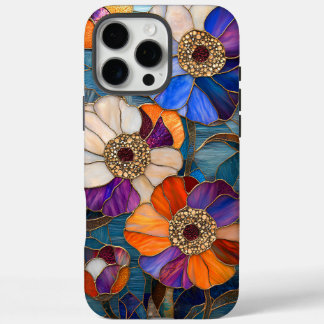 Radiant Stained Glass Floral Masterpiece iPhone 16 Pro Max Case