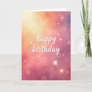 Radiant Stardust Birthday Card