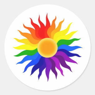 Radiant Sun – Pride Art Classic Round Sticker