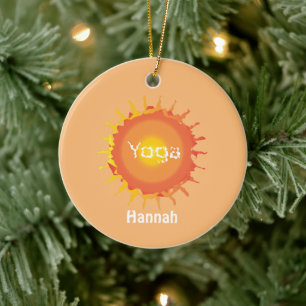 Radiant Sun Yoga Ceramic Tree Decoration