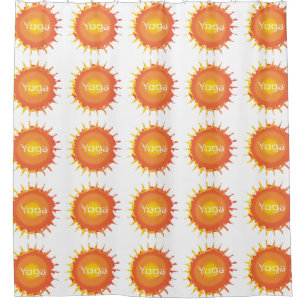 Radiant Sun Yoga Shower Curtain
