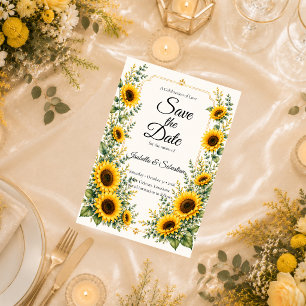 Radiant Sunflower Autumn Charm Wedding Save The Date
