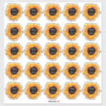 Radiant Sunflower Monogram Names Gift Stickers<br><div class="desc">Sunflower gift stickers or envelope seals with your names or monogram in elegant handwritten script calligraphy. Exclusively designed for you by Happy Dolphin Studio. If you need any help or matching products please contact us through our store chat. We're happy to help you make your wedding the most beautiful day!...</div>