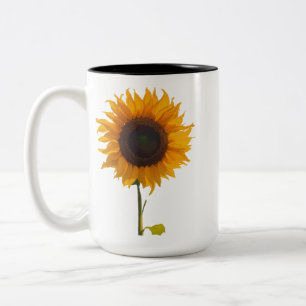 Radiant Sunflower Two-Tone Mug – 15 oz