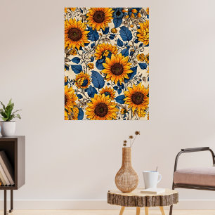 Radiant Sunflowers: A Symphony of Colourful Joy Poster