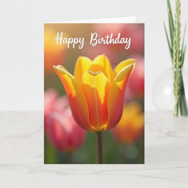 Radiant Sunny Birthday Card (Front)