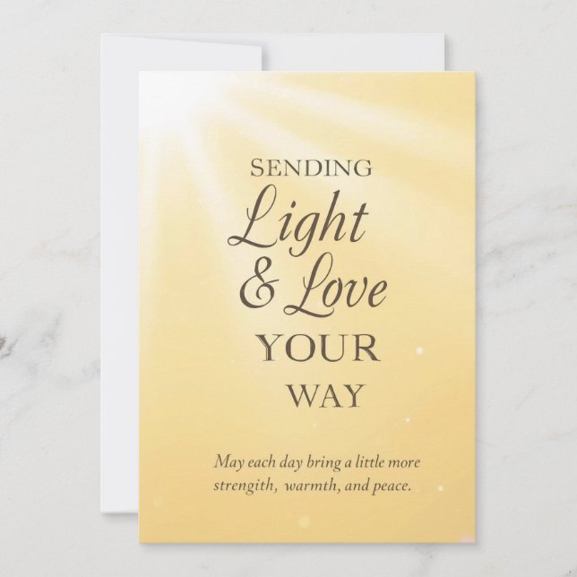 Radiant Sunshine Blessings – Sending Light & Love  Invitation (Front)