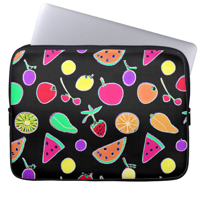 Radiant Tropic Neon Magic Laptop Sleeve (Front)